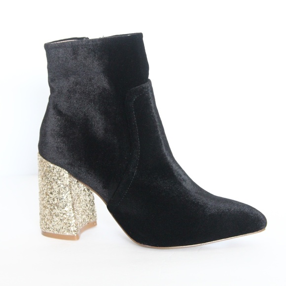 Betsey Johnson Shoes - Betsey Johnson Velvet Booties Black Boots New